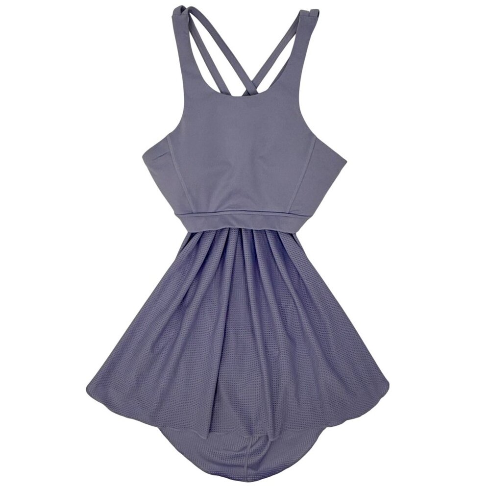 Popflex Active Purple Strappy Back & Mesh Supportive Sports Bra Goddess Top